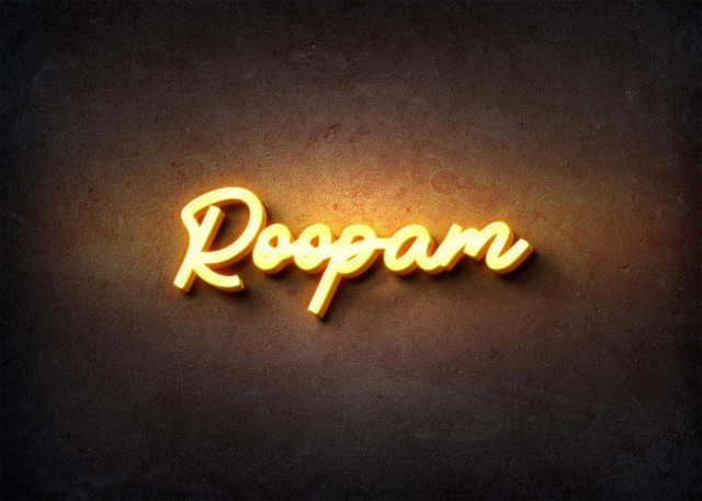 Free photo of Glow Name Profile Picture for Roopam