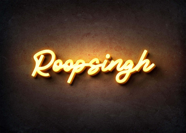 Free photo of Glow Name Profile Picture for Roopsingh