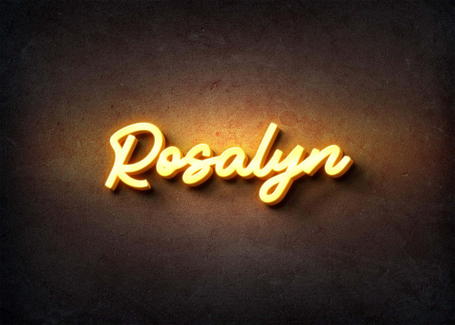 Free photo of Glow Name Profile Picture for Rosalyn