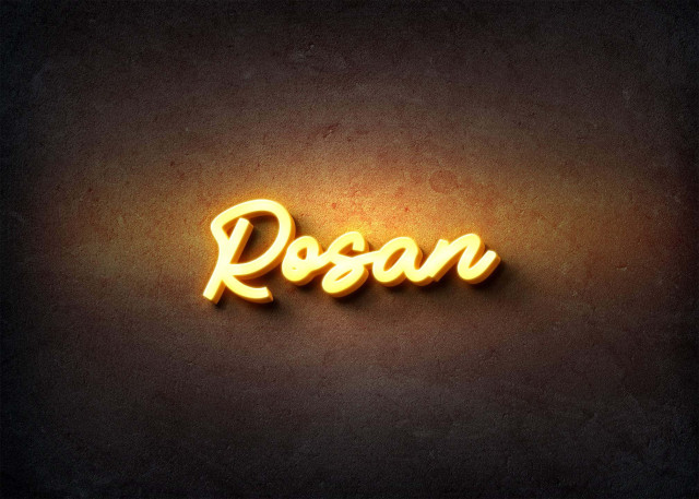 Free photo of Glow Name Profile Picture for Rosan