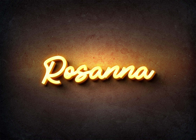 Free photo of Glow Name Profile Picture for Rosanna