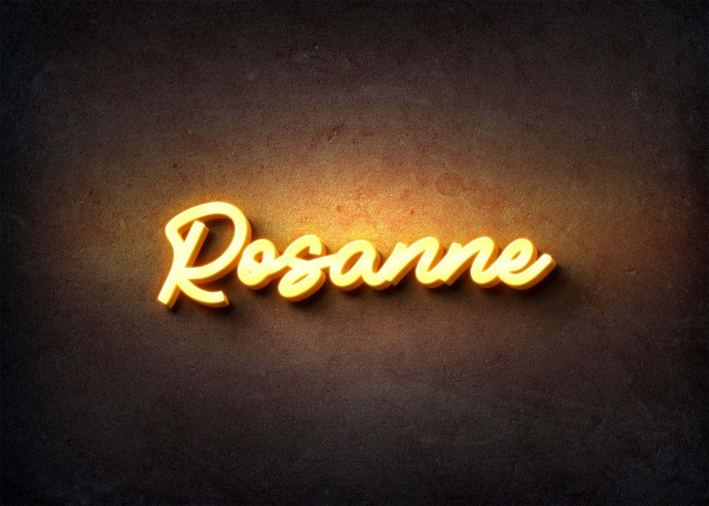 Free photo of Glow Name Profile Picture for Rosanne
