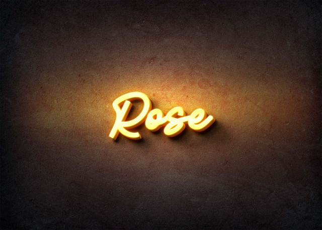 Free photo of Glow Name Profile Picture for Rose