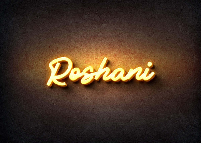 Free photo of Glow Name Profile Picture for Roshani