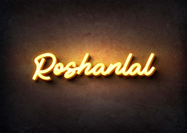 Free photo of Glow Name Profile Picture for Roshanlal