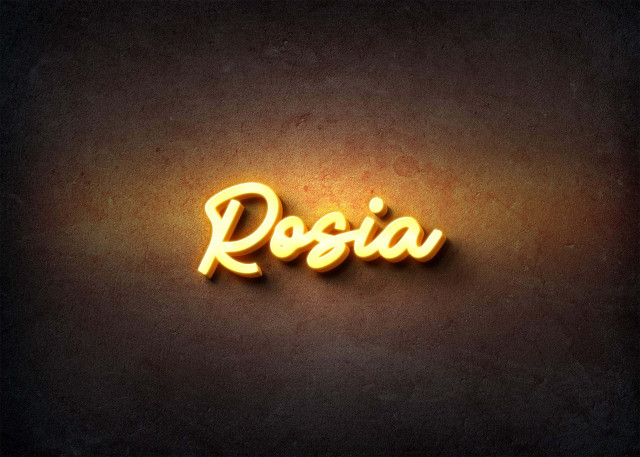 Free photo of Glow Name Profile Picture for Rosia