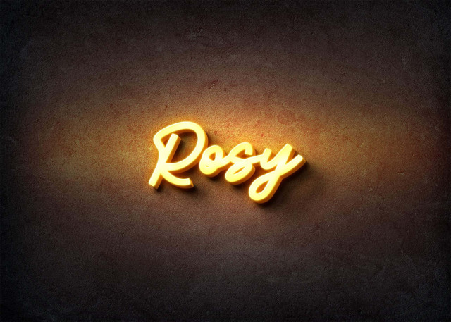 Free photo of Glow Name Profile Picture for Rosy