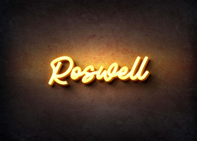 Free photo of Glow Name Profile Picture for Roswell