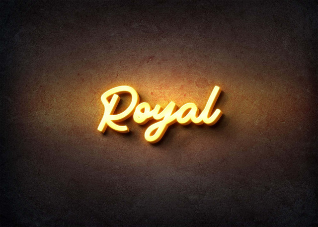 Free photo of Glow Name Profile Picture for Royal