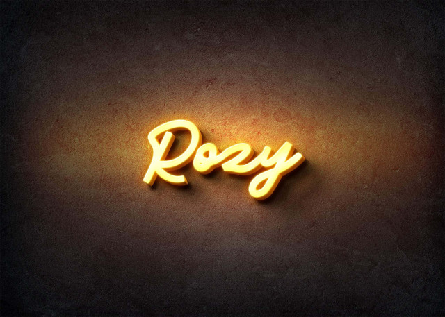 Free photo of Glow Name Profile Picture for Rozy