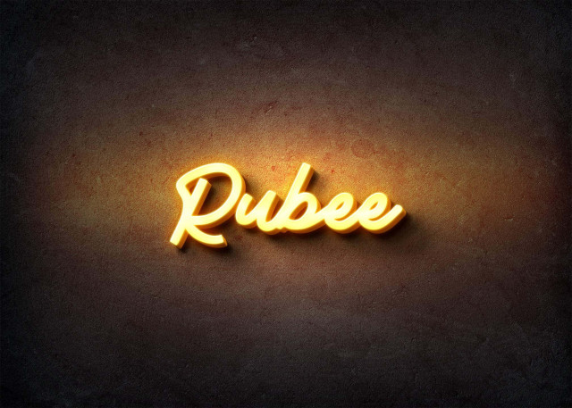 Free photo of Glow Name Profile Picture for Rubee