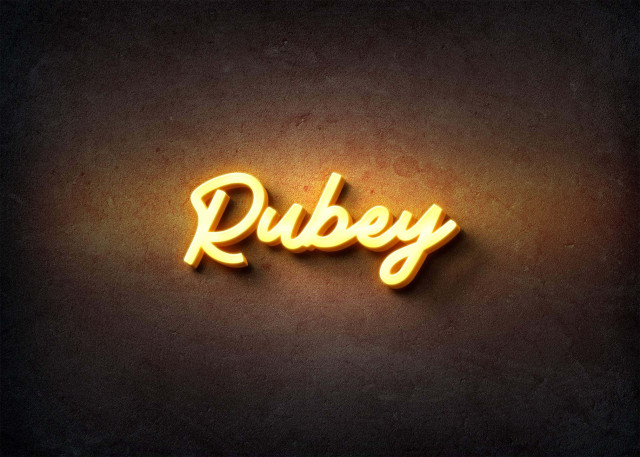 Free photo of Glow Name Profile Picture for Rubey