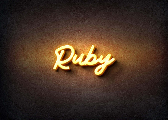 Free photo of Glow Name Profile Picture for Ruby