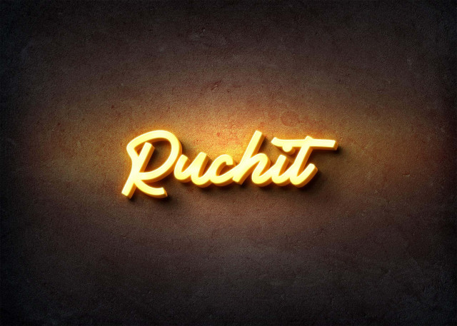 Free photo of Glow Name Profile Picture for Ruchit