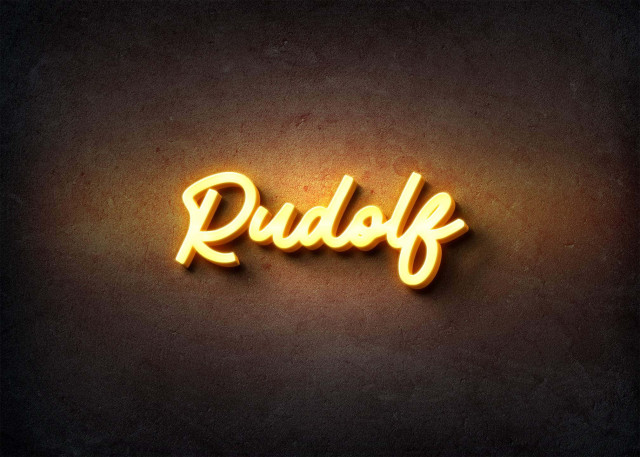 Free photo of Glow Name Profile Picture for Rudolf