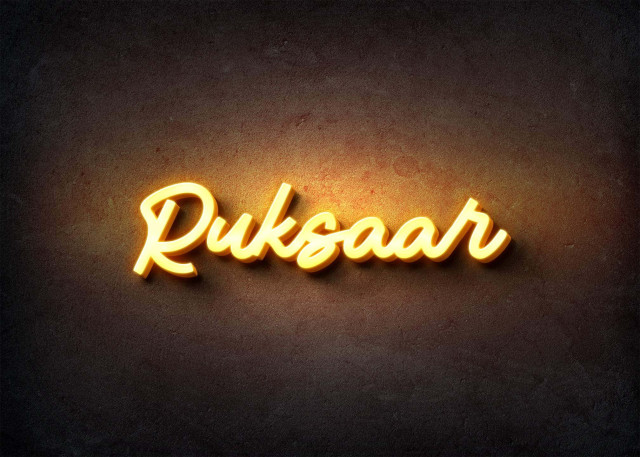 Free photo of Glow Name Profile Picture for Ruksaar