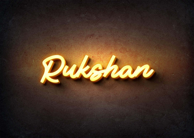 Free photo of Glow Name Profile Picture for Rukshan