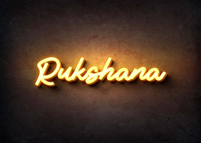 Free photo of Glow Name Profile Picture for Rukshana