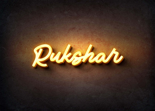 Free photo of Glow Name Profile Picture for Rukshar