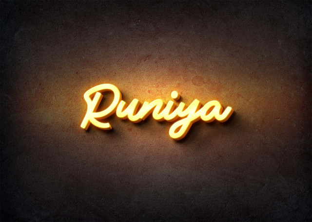 Free photo of Glow Name Profile Picture for Runiya