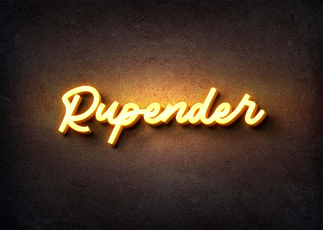 Free photo of Glow Name Profile Picture for Rupender