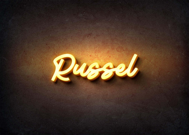 Free photo of Glow Name Profile Picture for Russel