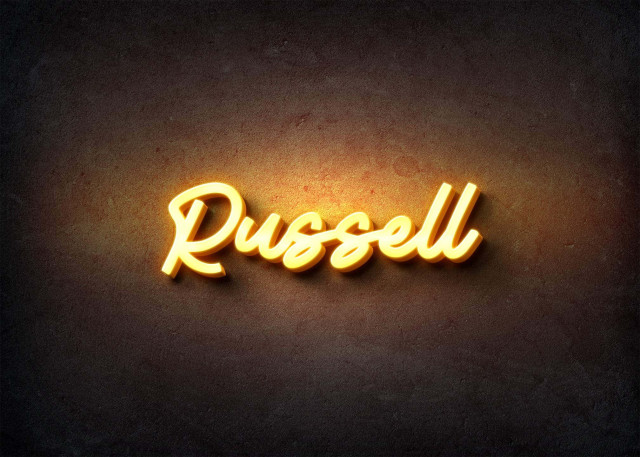Free photo of Glow Name Profile Picture for Russell