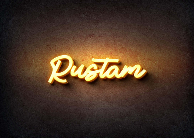 Free photo of Glow Name Profile Picture for Rustam
