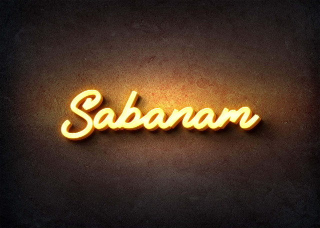 Free photo of Glow Name Profile Picture for Sabanam