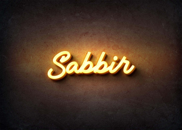 Free photo of Glow Name Profile Picture for Sabbir