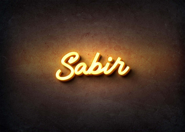 Free photo of Glow Name Profile Picture for Sabir
