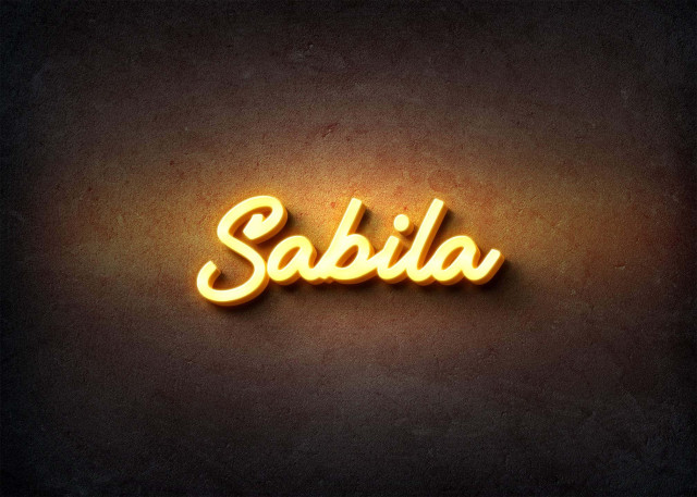 Free photo of Glow Name Profile Picture for Sabila