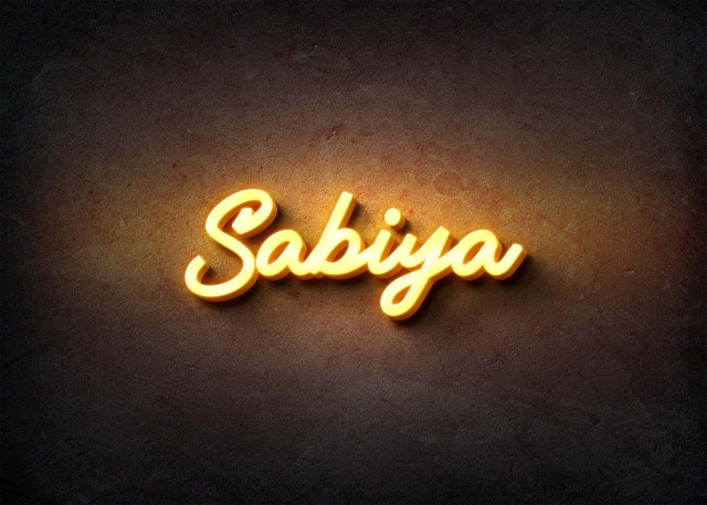 Free photo of Glow Name Profile Picture for Sabiya