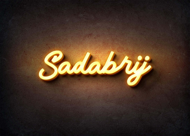 Free photo of Glow Name Profile Picture for Sadabrij