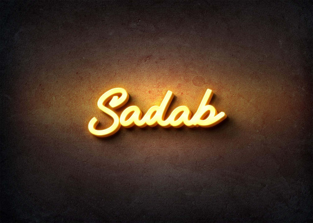 Free photo of Glow Name Profile Picture for Sadab