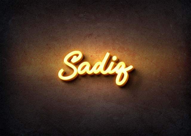 Free photo of Glow Name Profile Picture for Sadiq