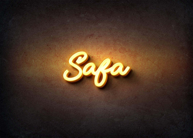 Free photo of Glow Name Profile Picture for Safa