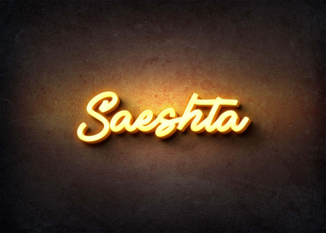 Free photo of Glow Name Profile Picture for Saeshta