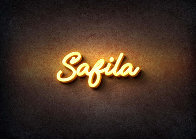 Free photo of Glow Name Profile Picture for Safila