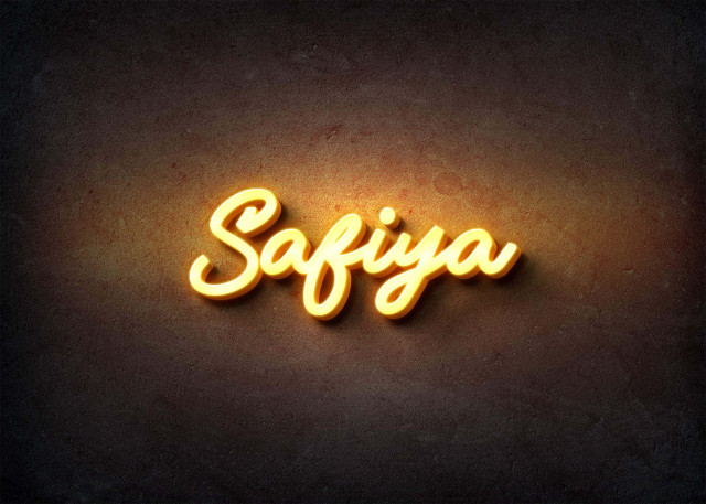 Free photo of Glow Name Profile Picture for Safiya