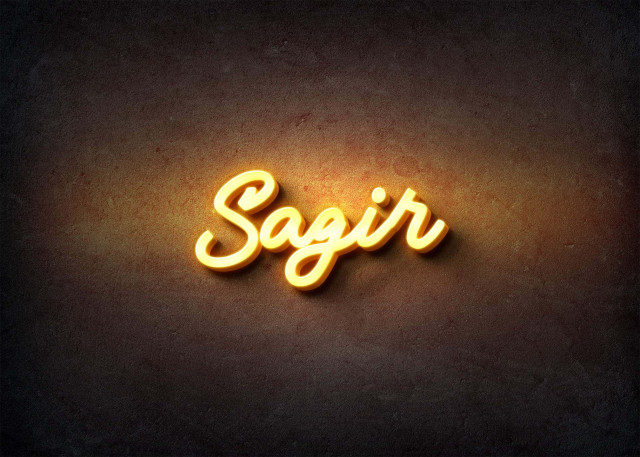 Free photo of Glow Name Profile Picture for Sagir