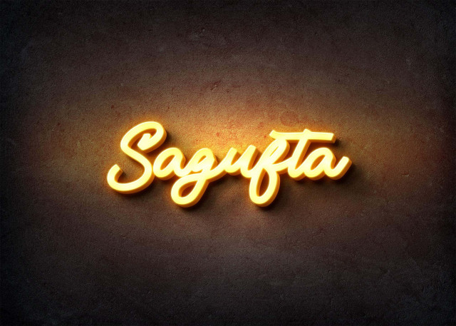 Free photo of Glow Name Profile Picture for Sagufta