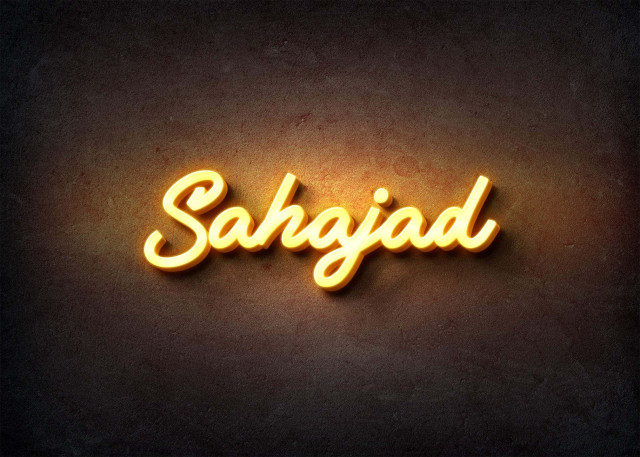 Free photo of Glow Name Profile Picture for Sahajad