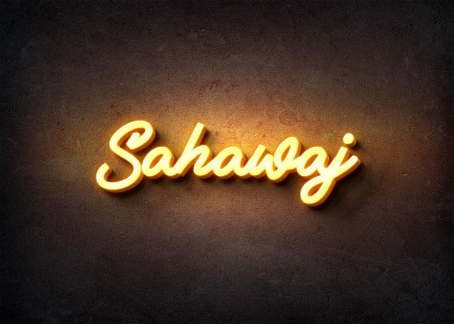 Free photo of Glow Name Profile Picture for Sahawaj