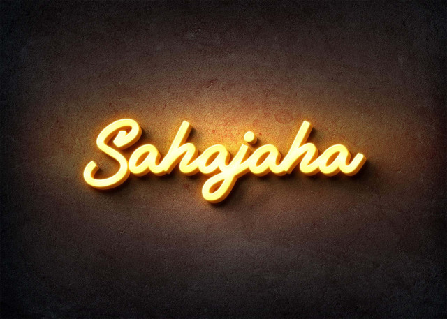 Free photo of Glow Name Profile Picture for Sahajaha
