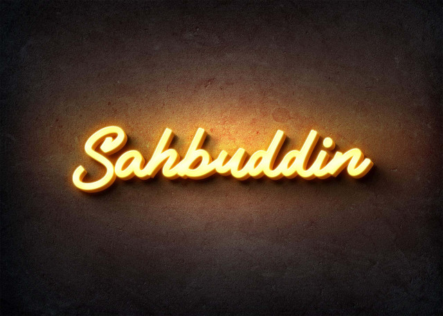 Free photo of Glow Name Profile Picture for Sahbuddin