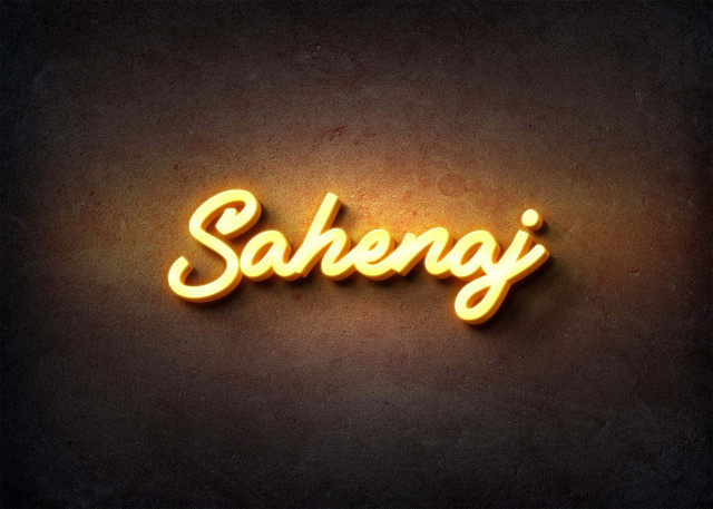 Free photo of Glow Name Profile Picture for Sahenaj