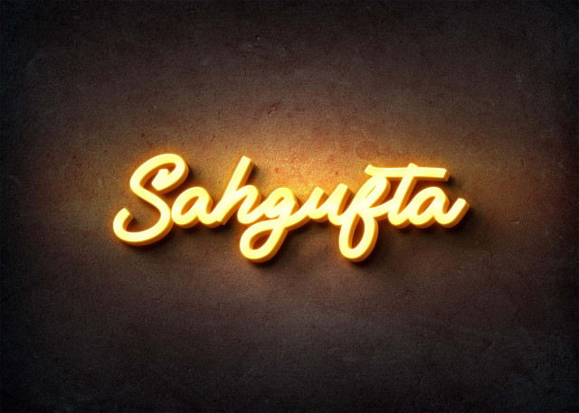 Free photo of Glow Name Profile Picture for Sahgufta