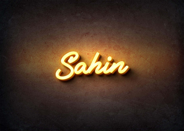 Free photo of Glow Name Profile Picture for Sahin