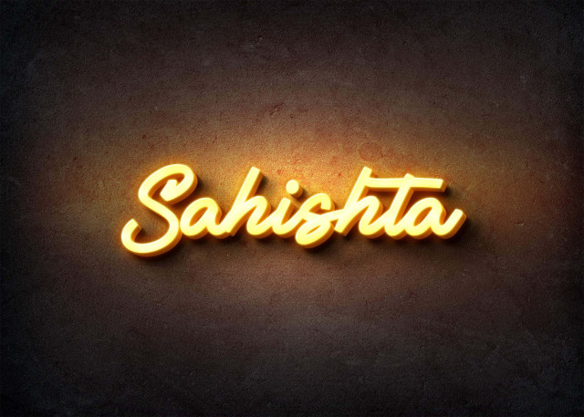 Free photo of Glow Name Profile Picture for Sahishta